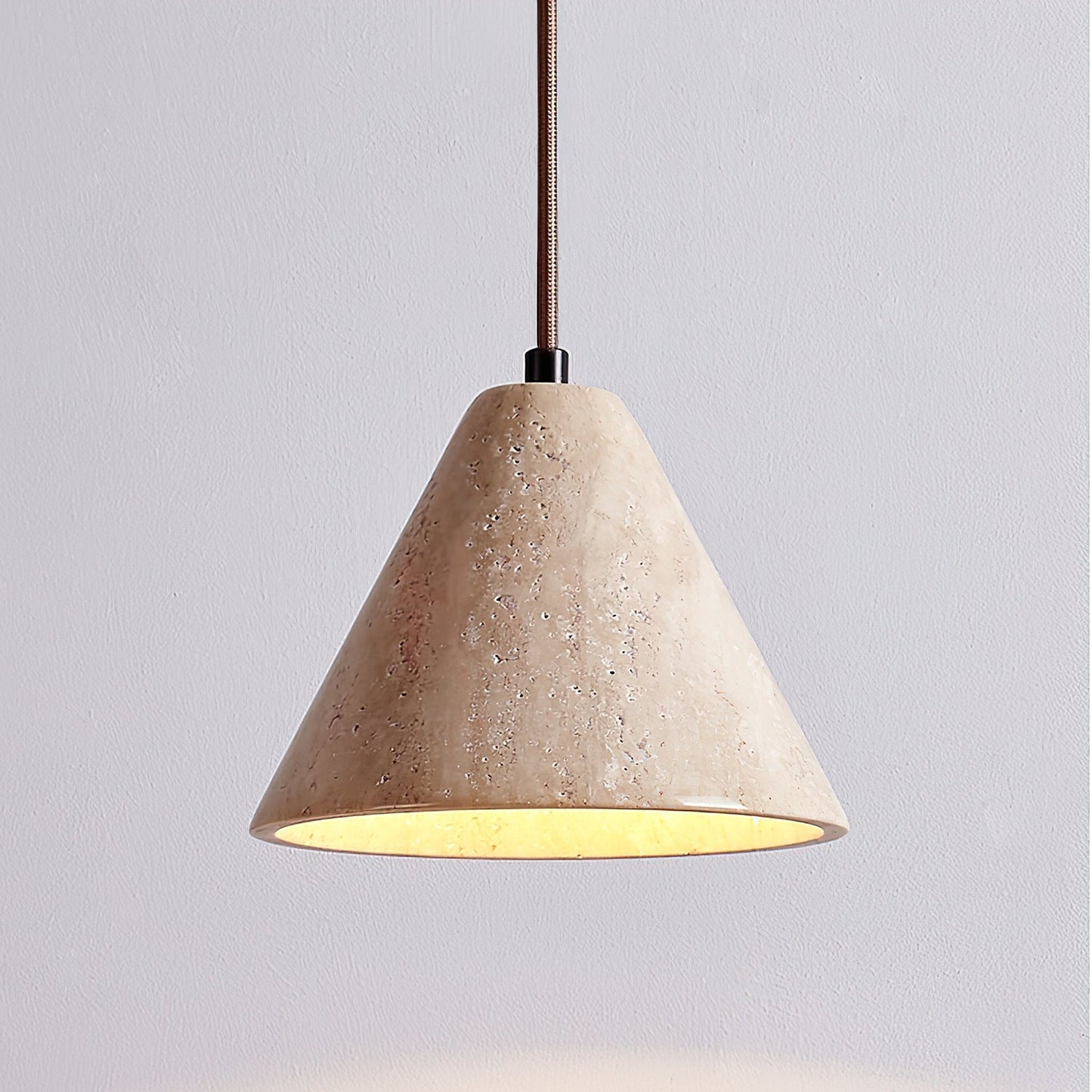 Cezoriel Conical Travertine Pendant Light