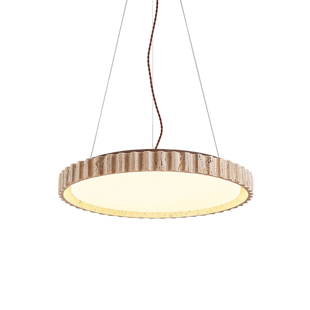 Elvenis Circular Travertine Pendant Light