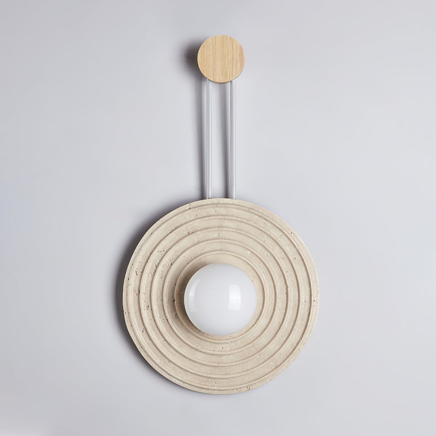 Isoror Spiral-ring Travertine Wall Light