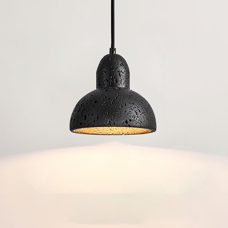 Vaelior Dome Shade Travertine Pendant Light
