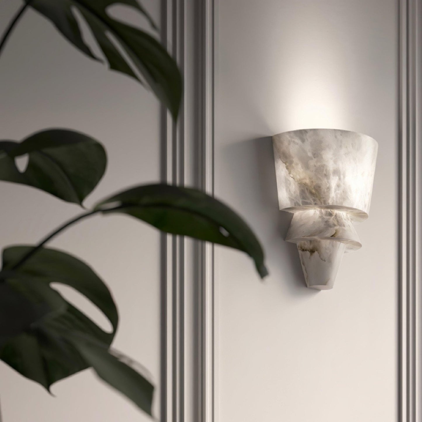 Vyloren Tiered Alabaster Wall Light