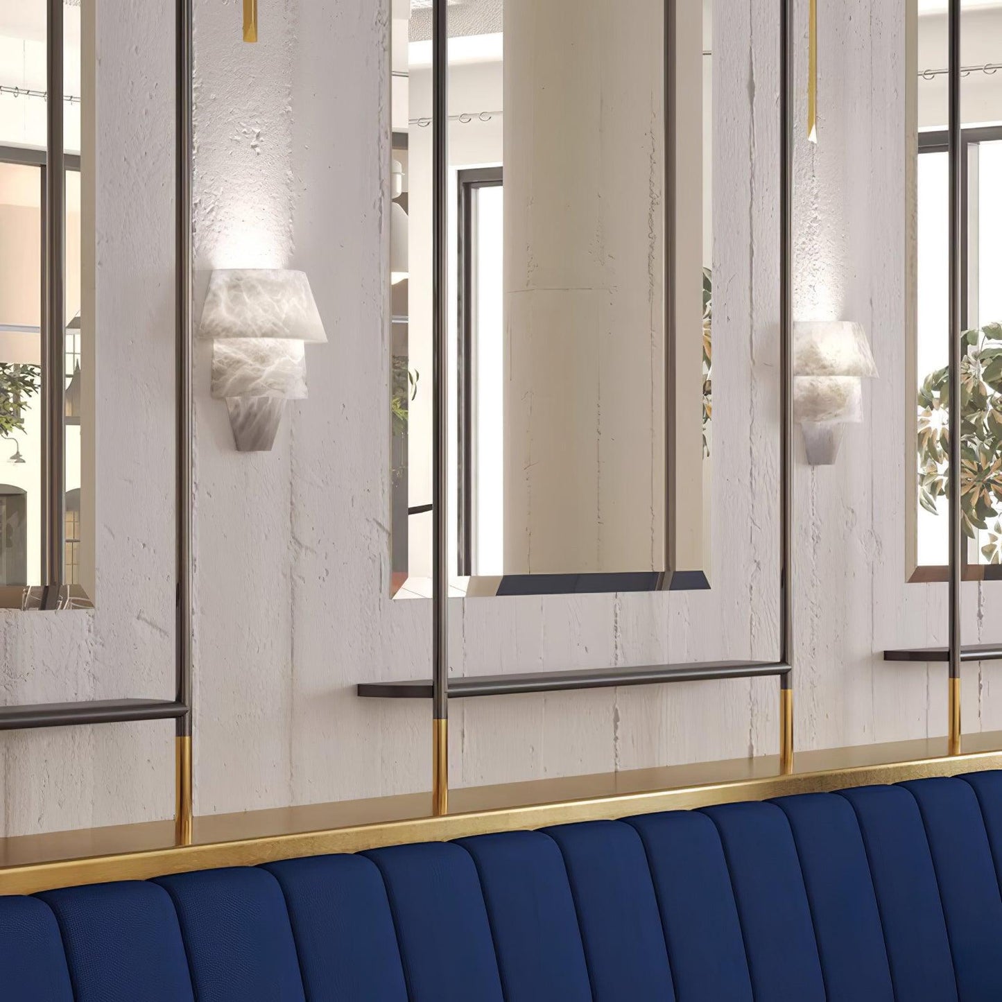 Vyloren Tiered Alabaster Wall Light