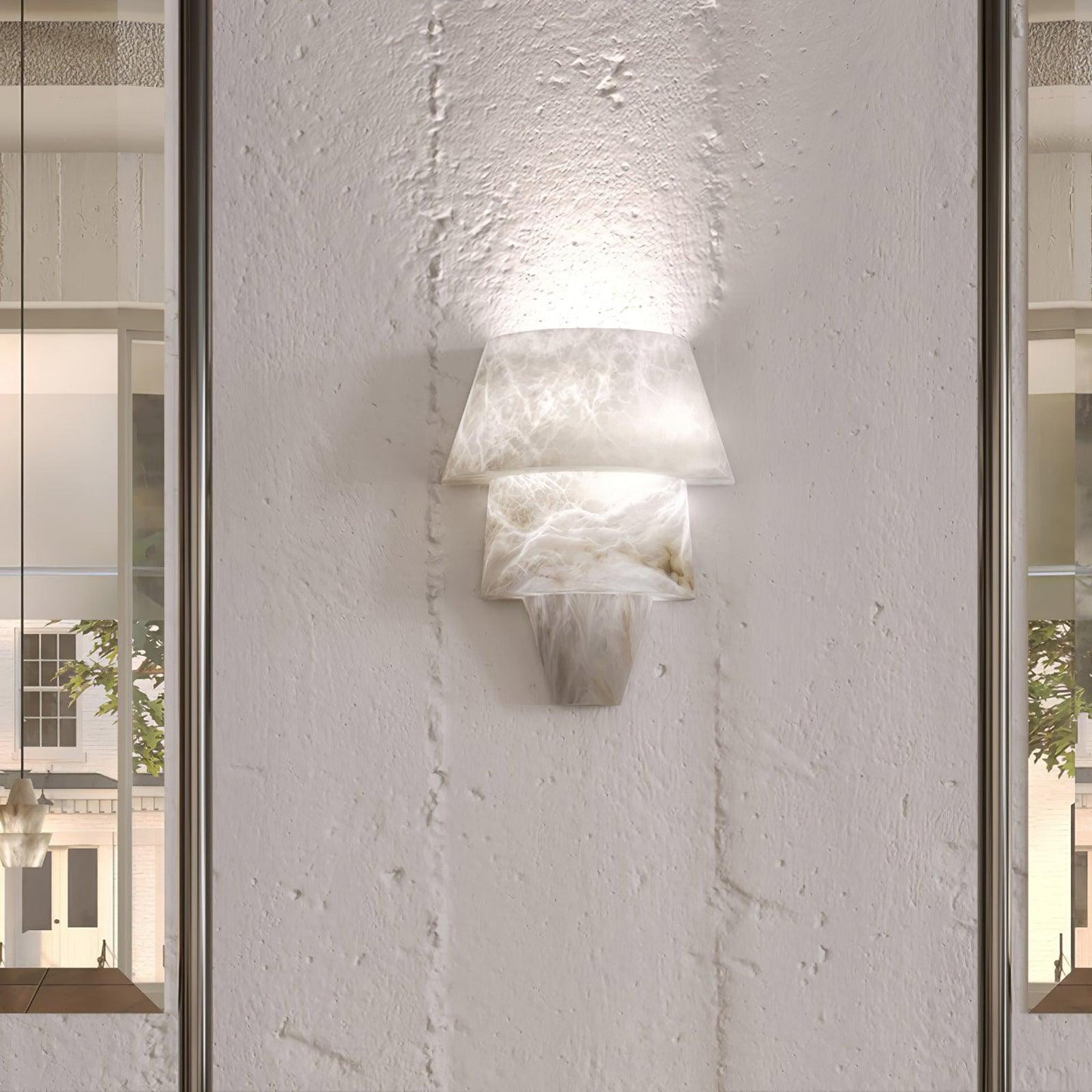 Vyloren Tiered Alabaster Wall Light