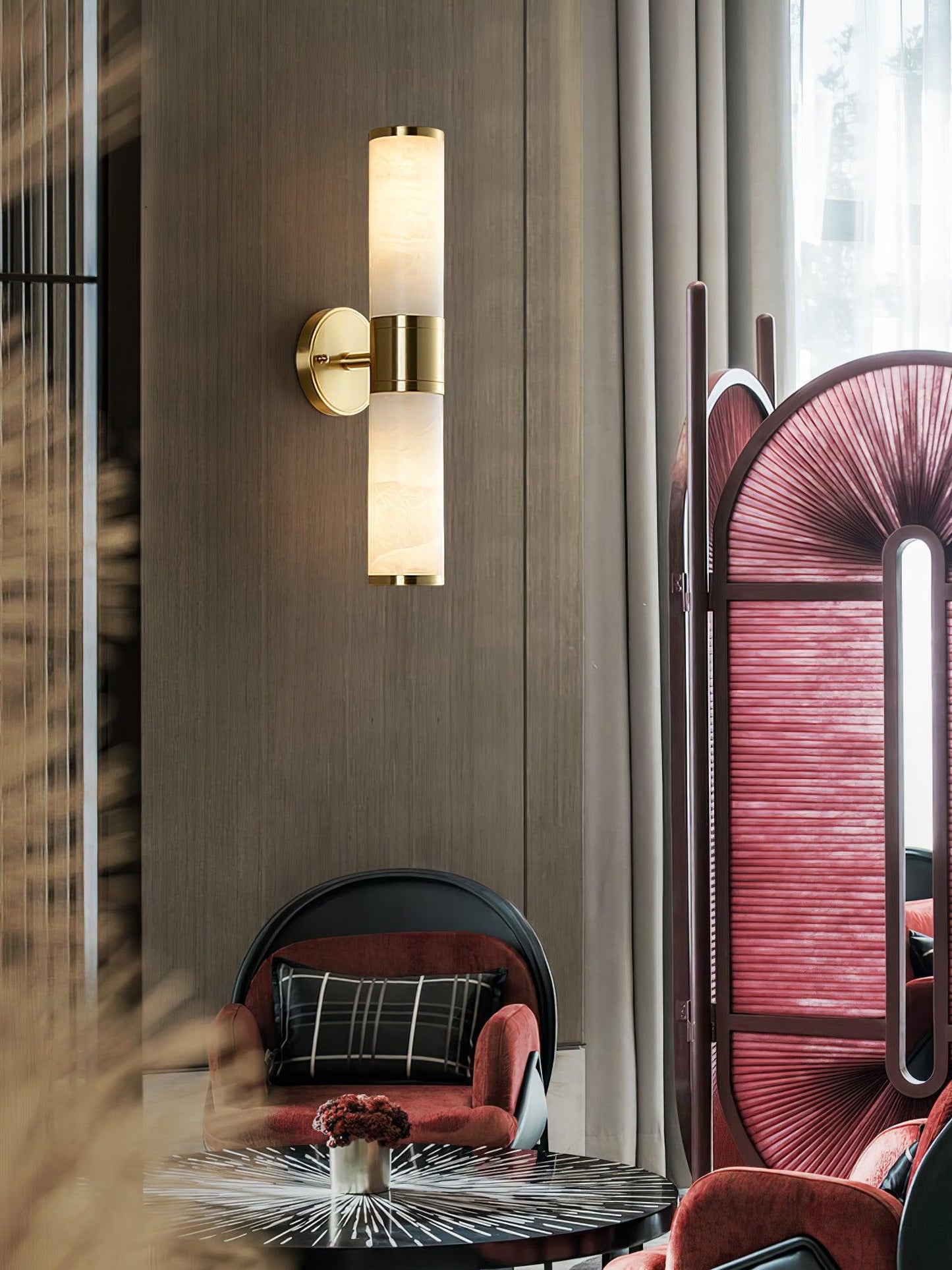 Kaia Minimalist Alabaster Wall Lamp