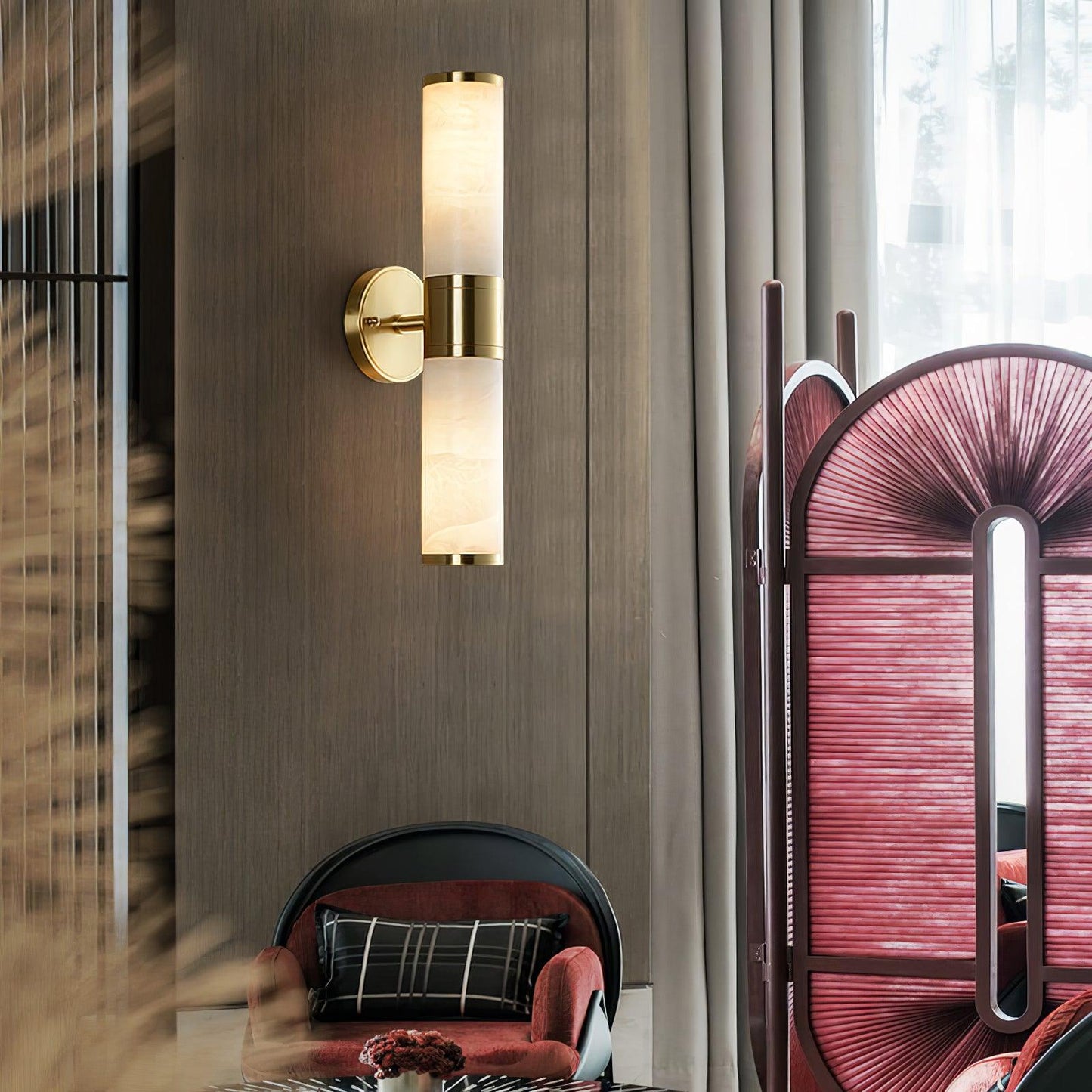 Kaia Minimalist Alabaster Wall Lamp