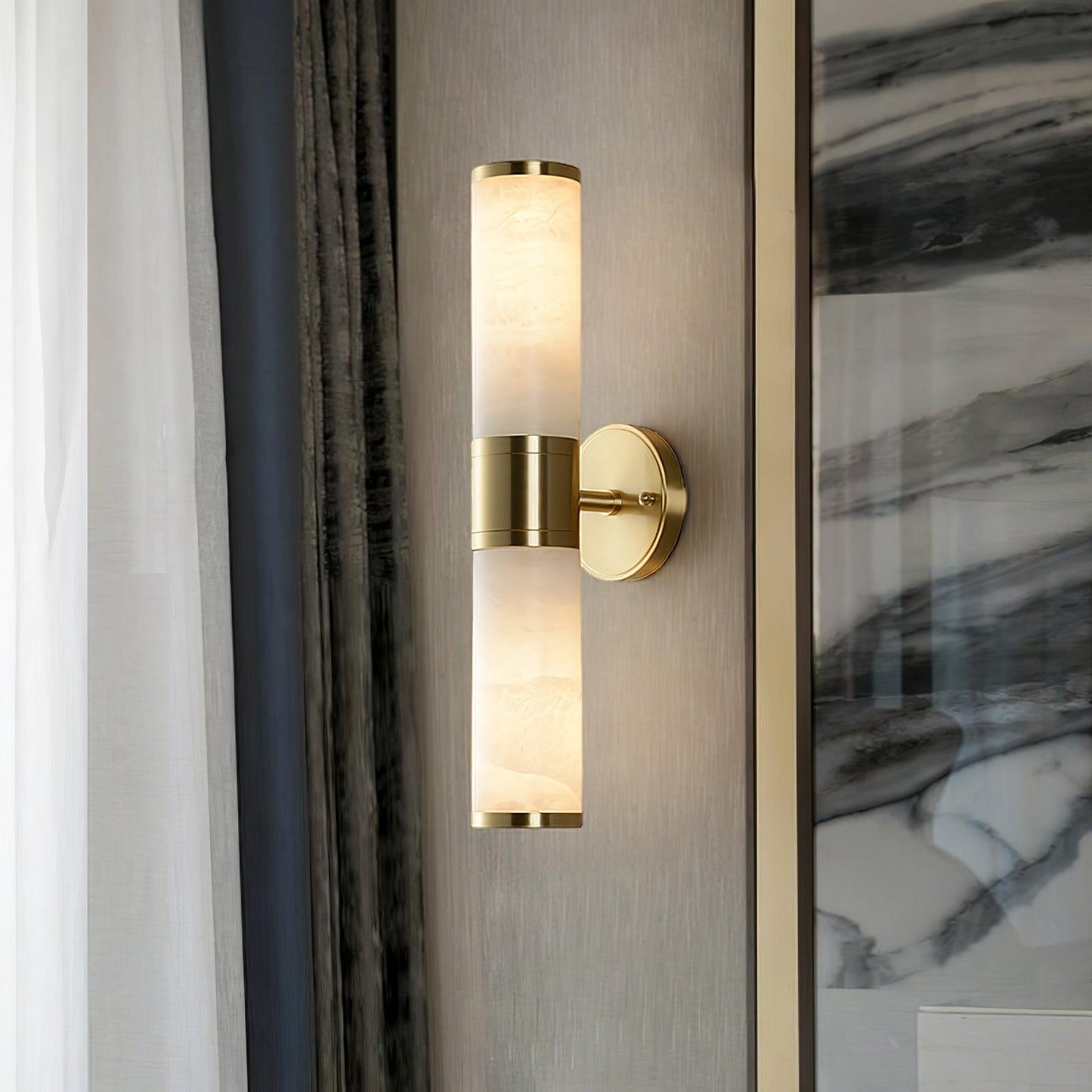 Kaia Minimalist Alabaster Wall Lamp