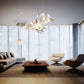 Olivia Ceramic Gingko Leaf Chandelier Organic Curves