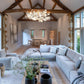 Olivia Ceramic Gingko Leaf Chandelier Organic Curves