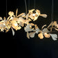 Olivia Ceramic Gingko Leaf Chandelier Organic Curves