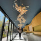 Olivia Ceramic Gingko Leaf Chandelier Organic Curves