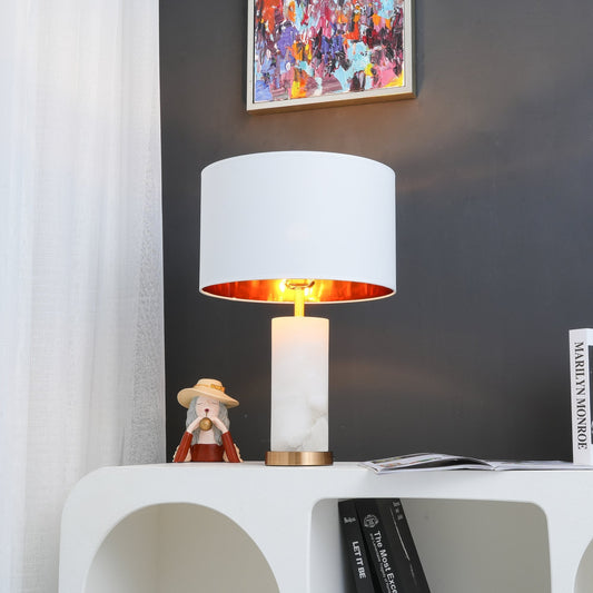 Zosilis Cylindrical Alabaster Table Lamp