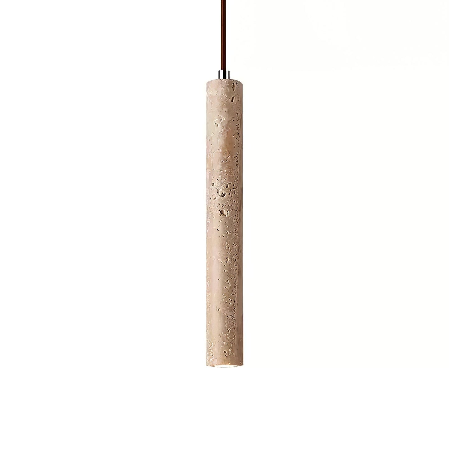 Olvynarae Cylindrical Travertine Pendant Light