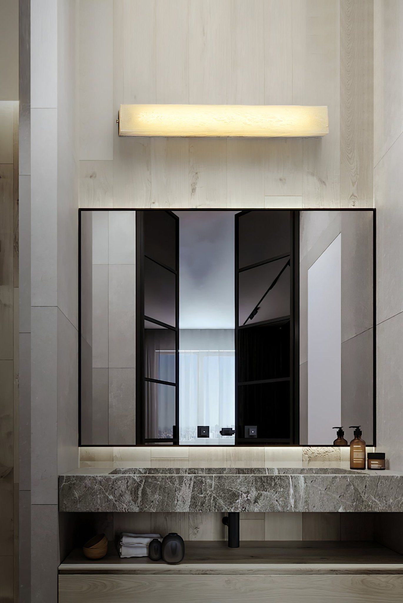 Irina Cylindrical Alabaster Wall Light