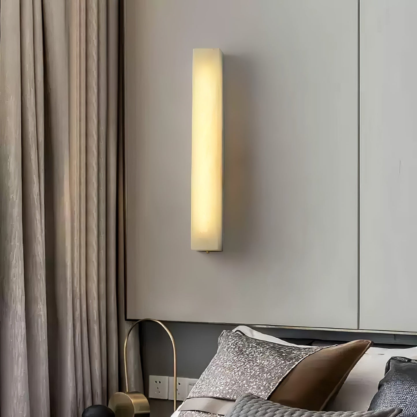 Irina Cylindrical Alabaster Wall Light
