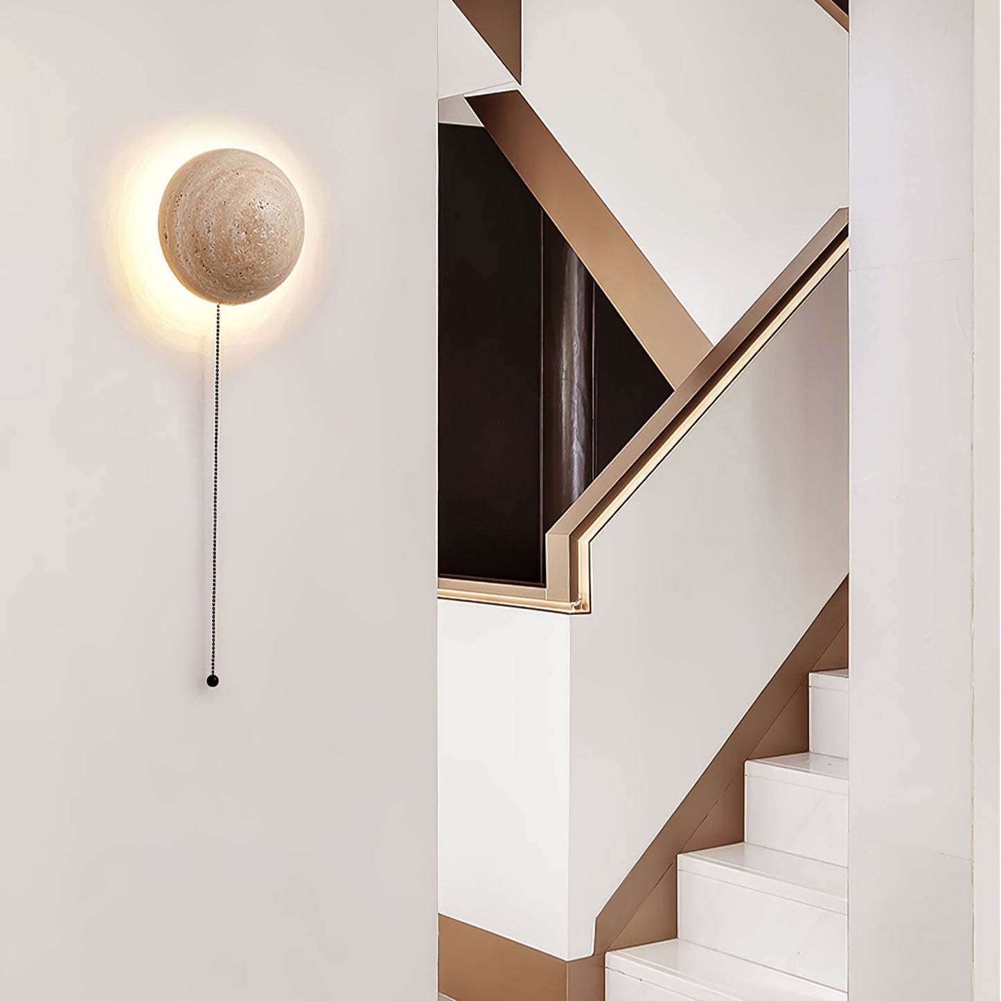 Nyvarion Minimalist Travertine Wall Light