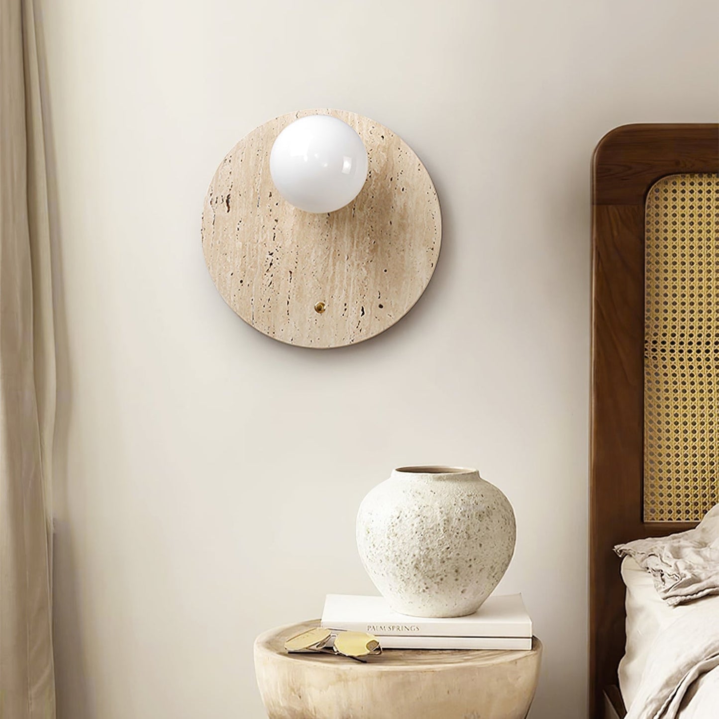 Syloryra Minimalist Travertine Wall Light