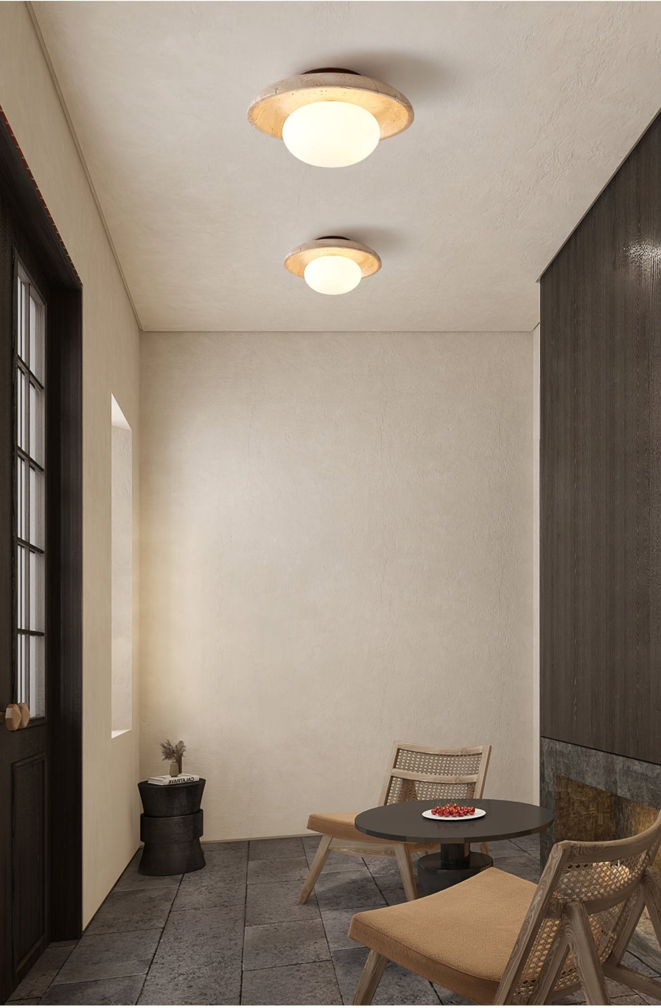 Cataliel Minimalist Travertine Ceiling Light