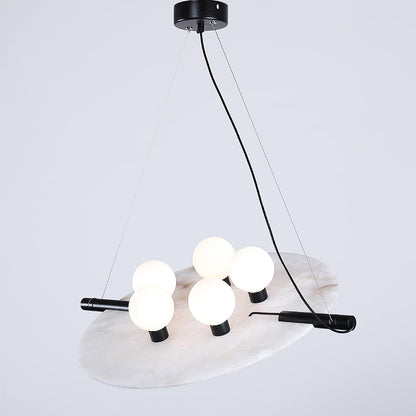 Imirila Disc Shaped Glass Alabaster Pendant Light
