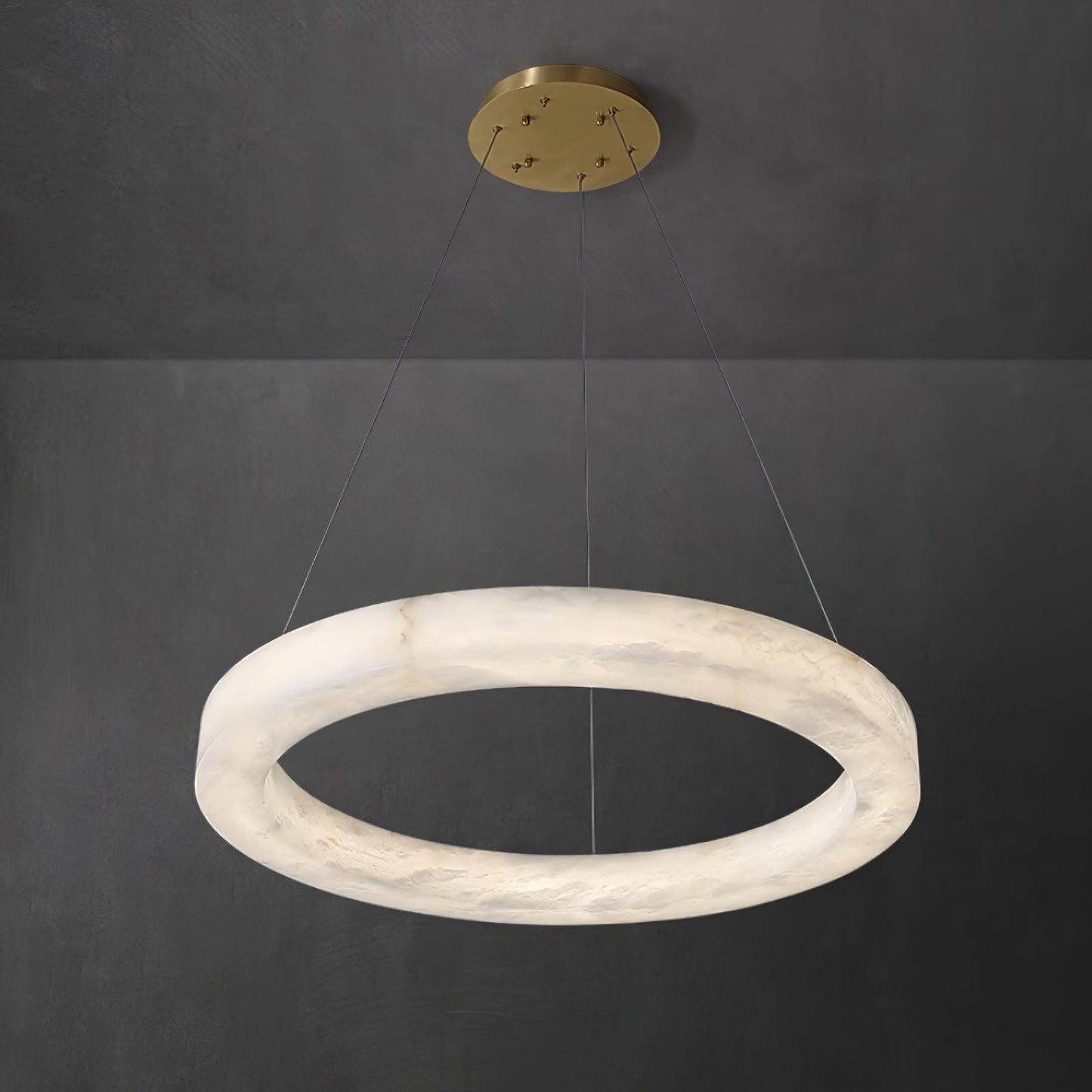 Olloros Alabaster Multi-ring Pendant Light