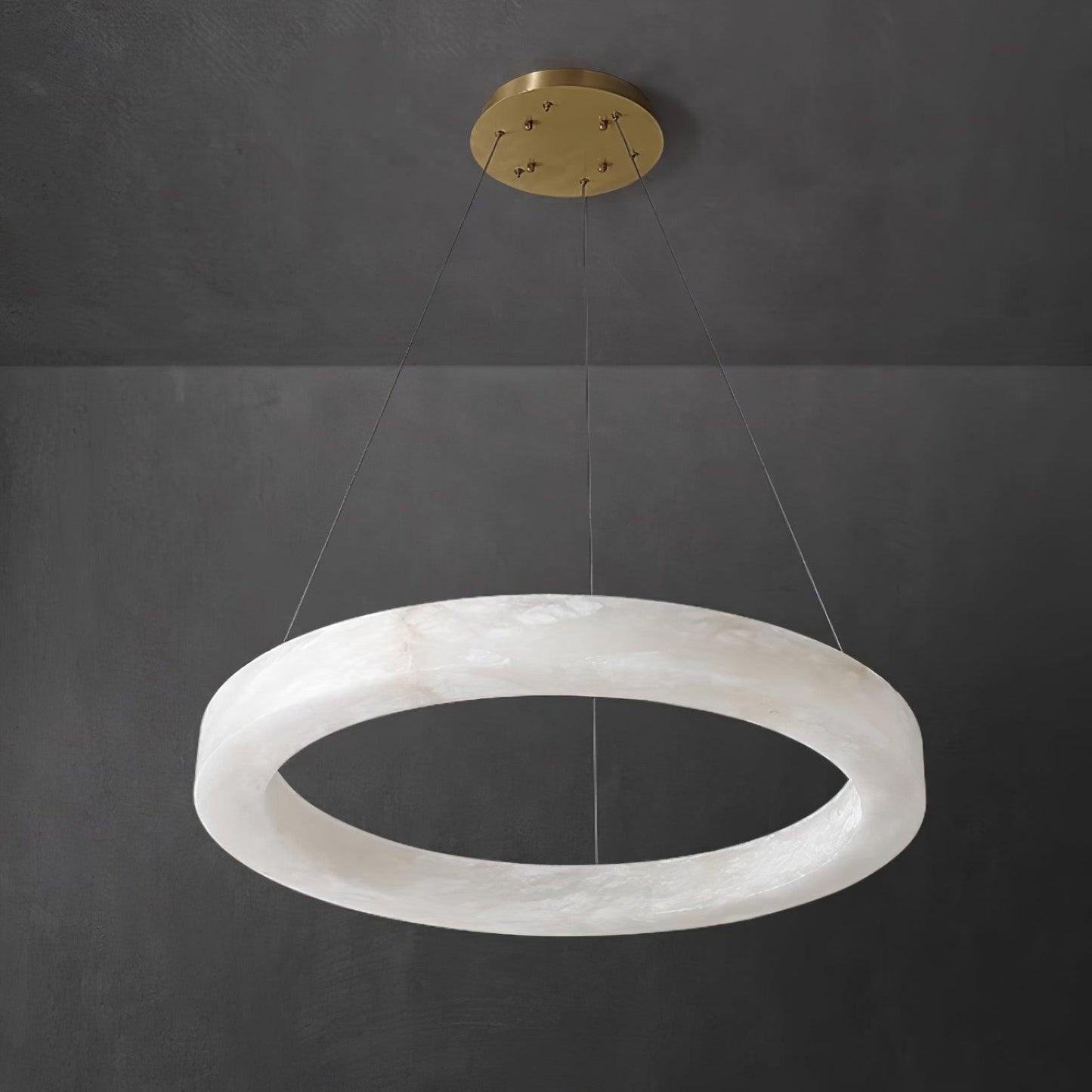 Olloros Alabaster Multi-ring Pendant Light