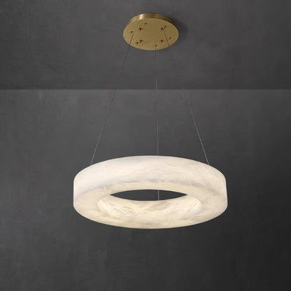 Olloros Alabaster Multi-ring Pendant Light