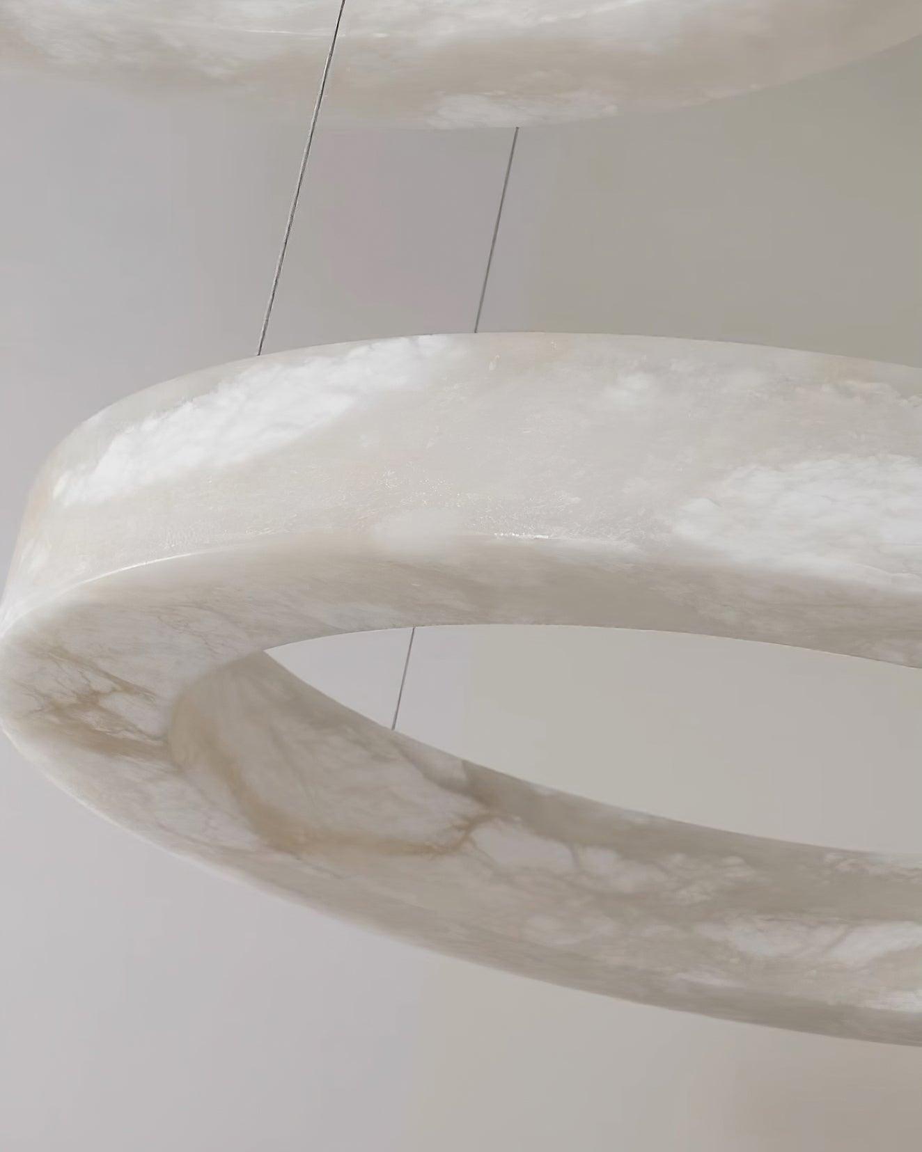 Olloros Alabaster Multi-ring Pendant Light