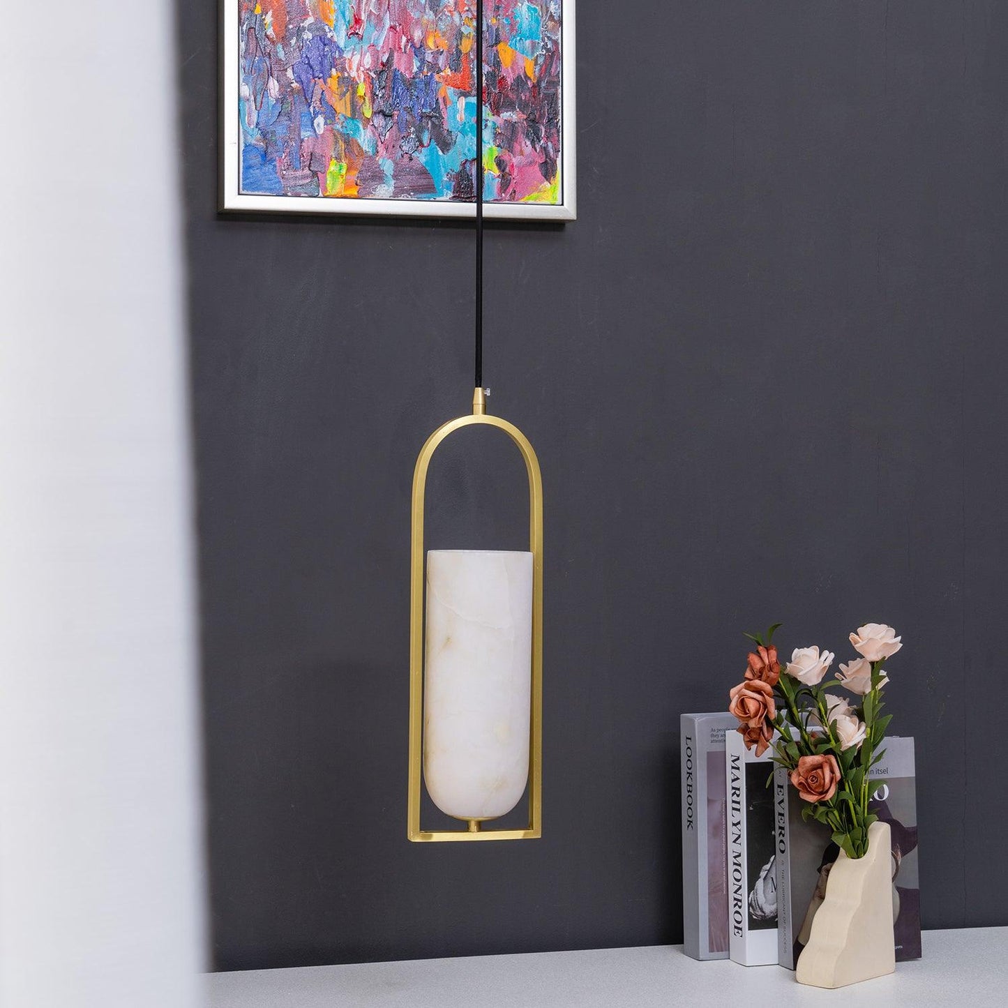 Aethyn Arch Alabaster Pendant Light