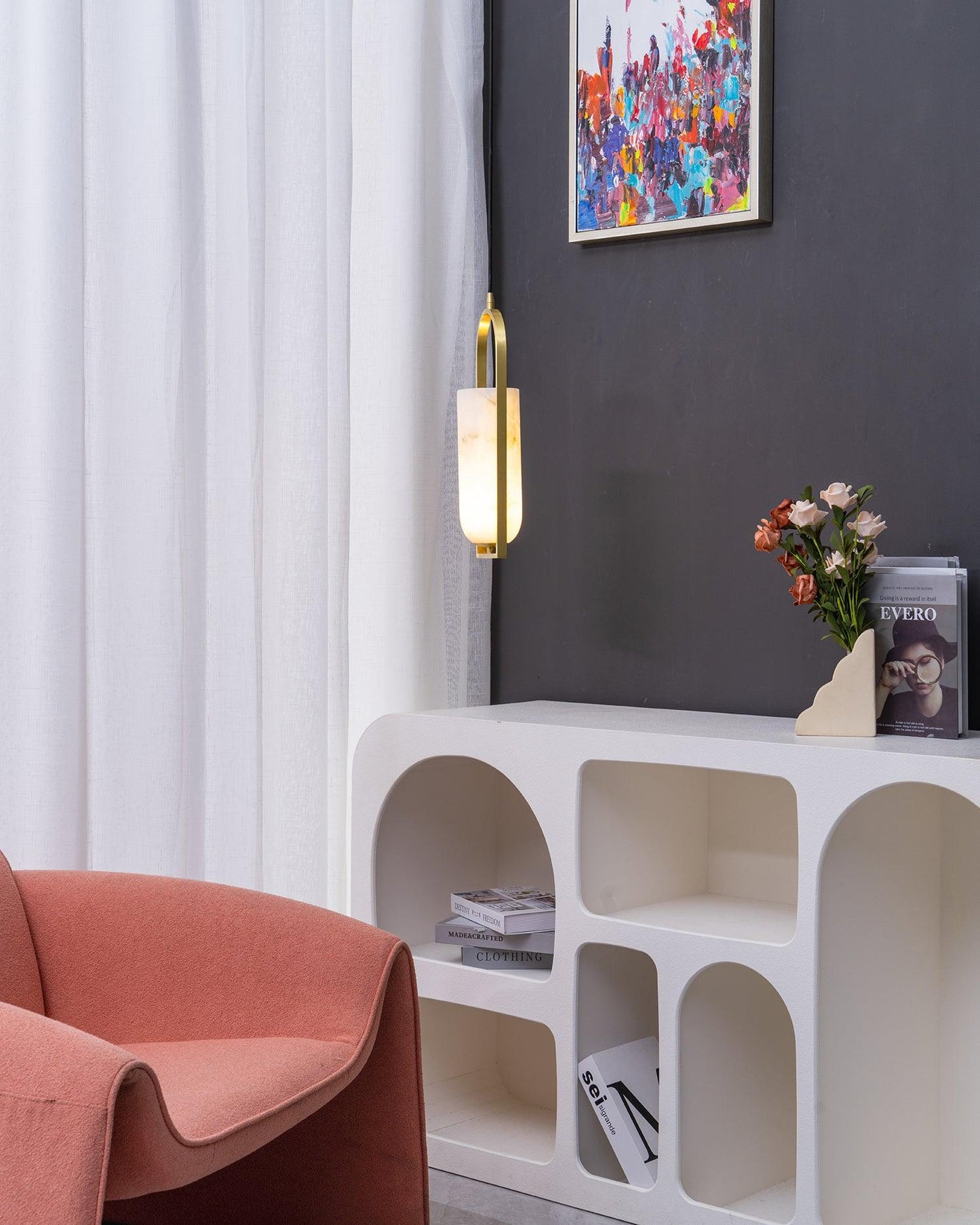 Aethyn Arch Alabaster Pendant Light