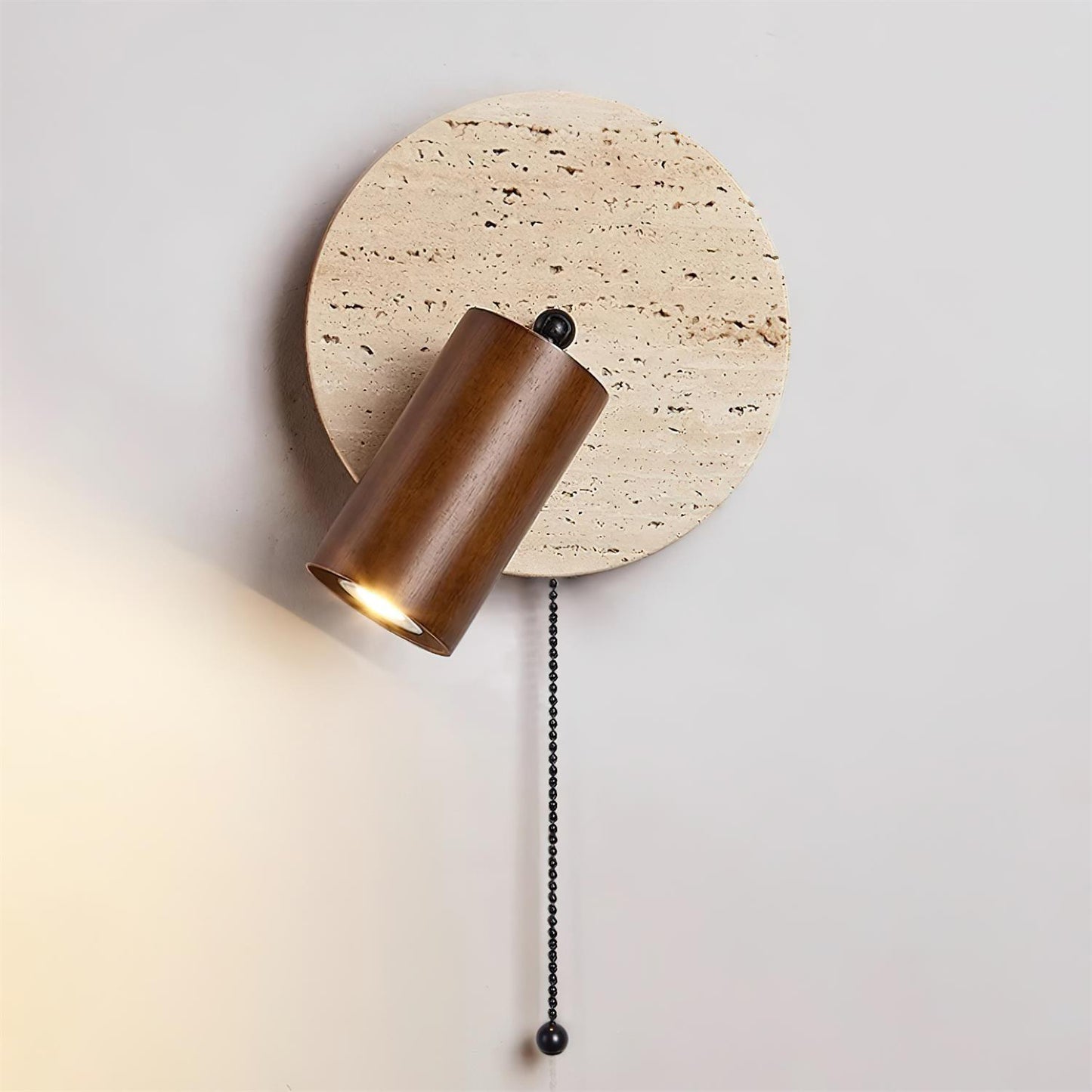Evzoryra Disc Swing Travertine Wall Light