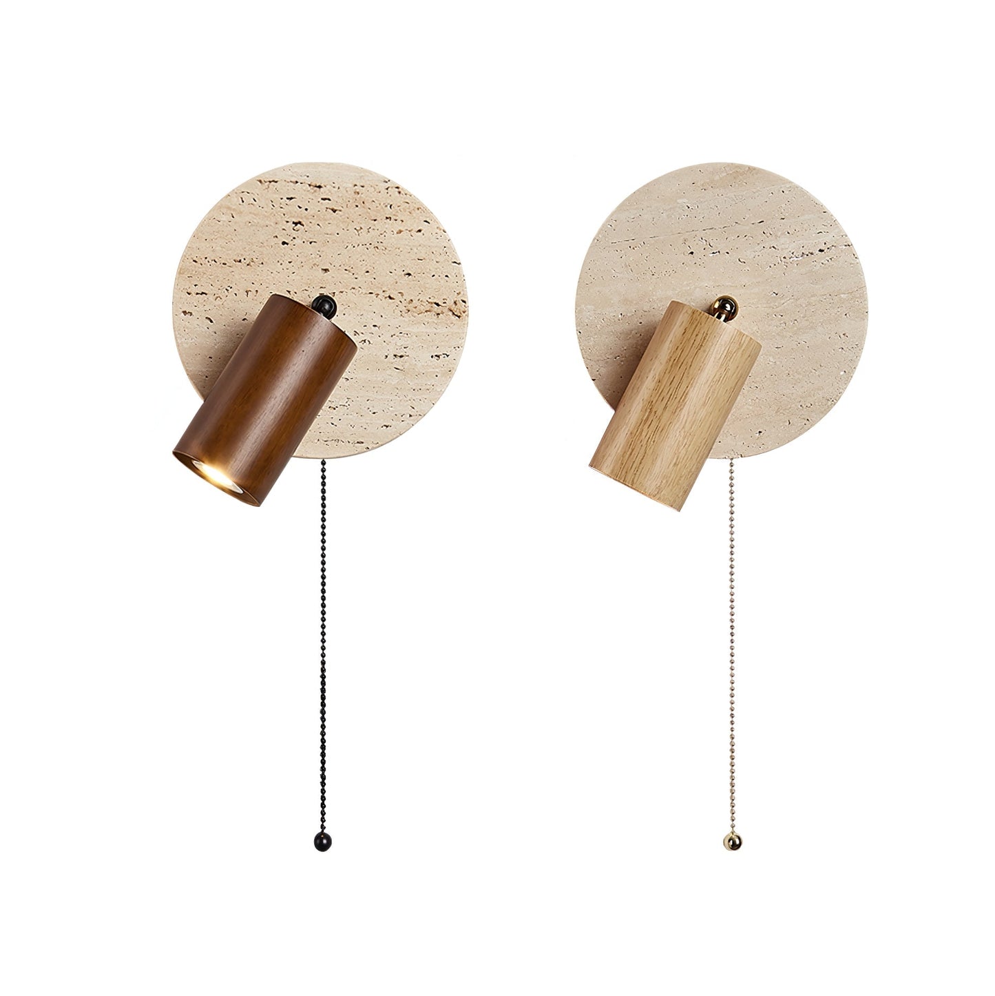 Evzoryra Disc Swing Travertine Wall Light