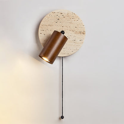 Evzoryra Disc Swing Travertine Wall Light