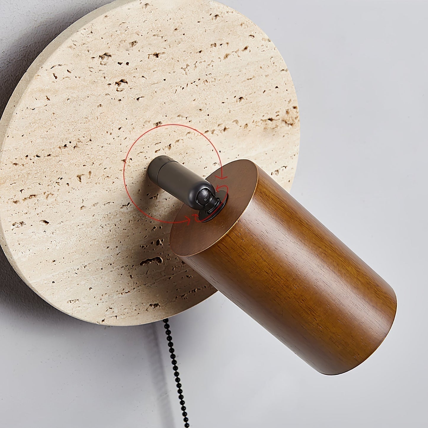 Evzoryra Disc Swing Travertine Wall Light