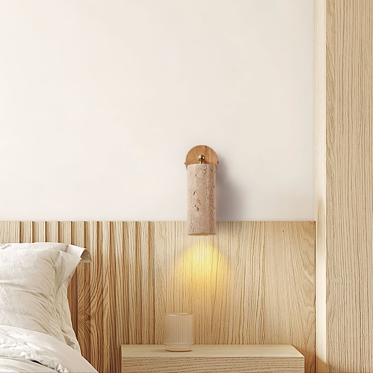 Erzorus Minimalist Travertine Wall Light