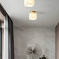 Otheyra Globe Brass Alabaster Ceiling Light