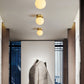 Otheyra Globe Brass Alabaster Ceiling Light
