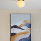 Otheyra Globe Brass Alabaster Ceiling Light