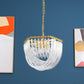 Aurora Chandelier Clear Curved Tiered