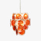 Aurora Chandelier Murano Orange Glass