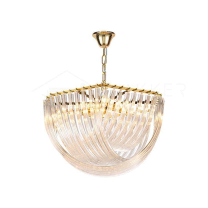 Aurora Chandelier Clear Curved Tiered