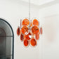 Aurora Chandelier Murano Orange Glass