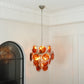 Aurora Chandelier Murano Orange Glass