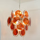 Aurora Chandelier Murano Orange Glass