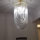 Aurora Chandelier Clear Curved Tiered