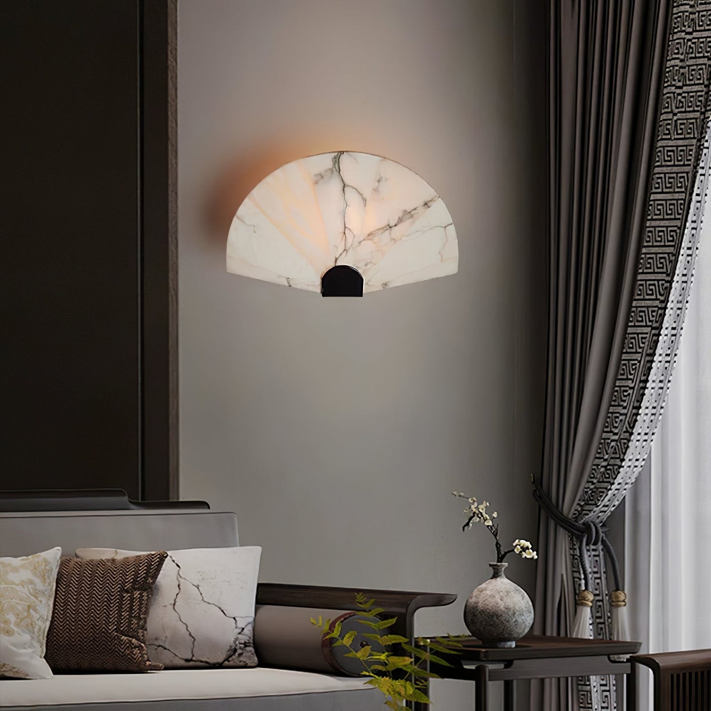 Aurelia Minimalist Alabaster Wall Light
