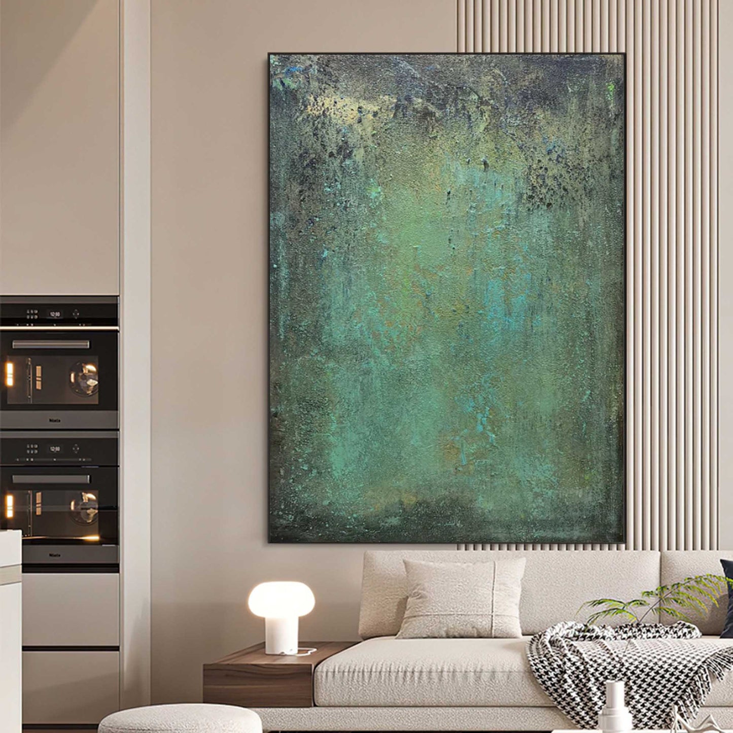 Teal Colorful Wall Art Painting