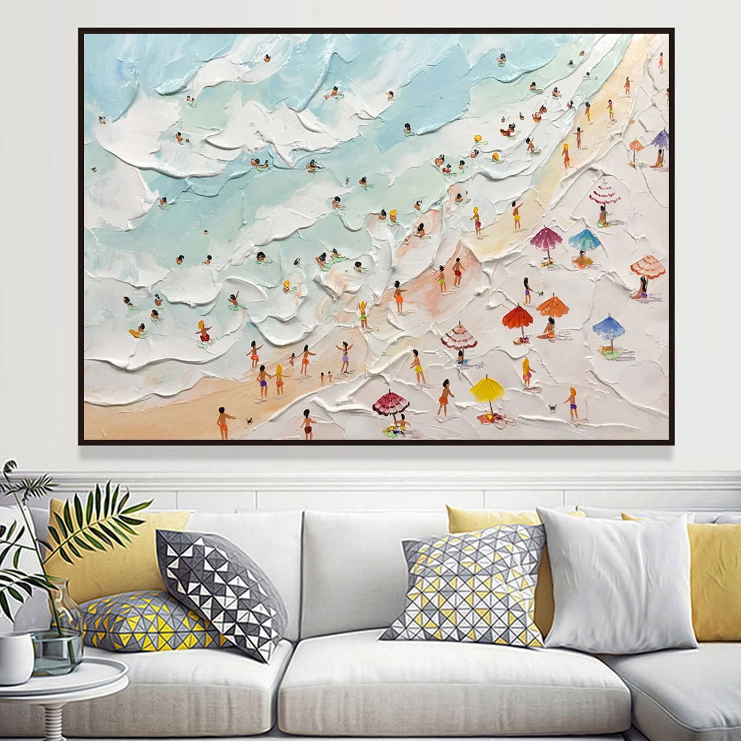 Isla Plaster Art Beach Textured Wall Art