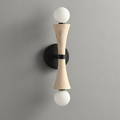 Oloriel Sculptural Travertine Wall Light
