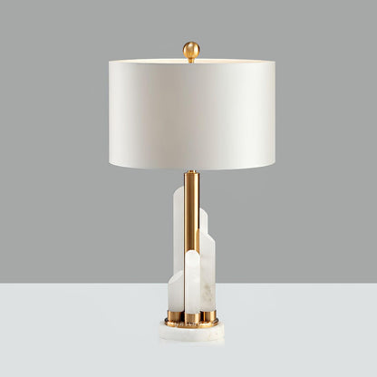 Olvenor Cylindrical Alabaster Table Lamp