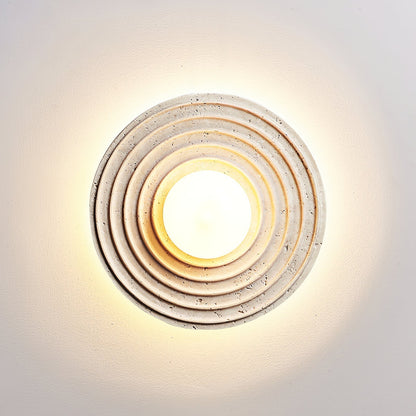 Zelirara Concentric Travertine Wall Light