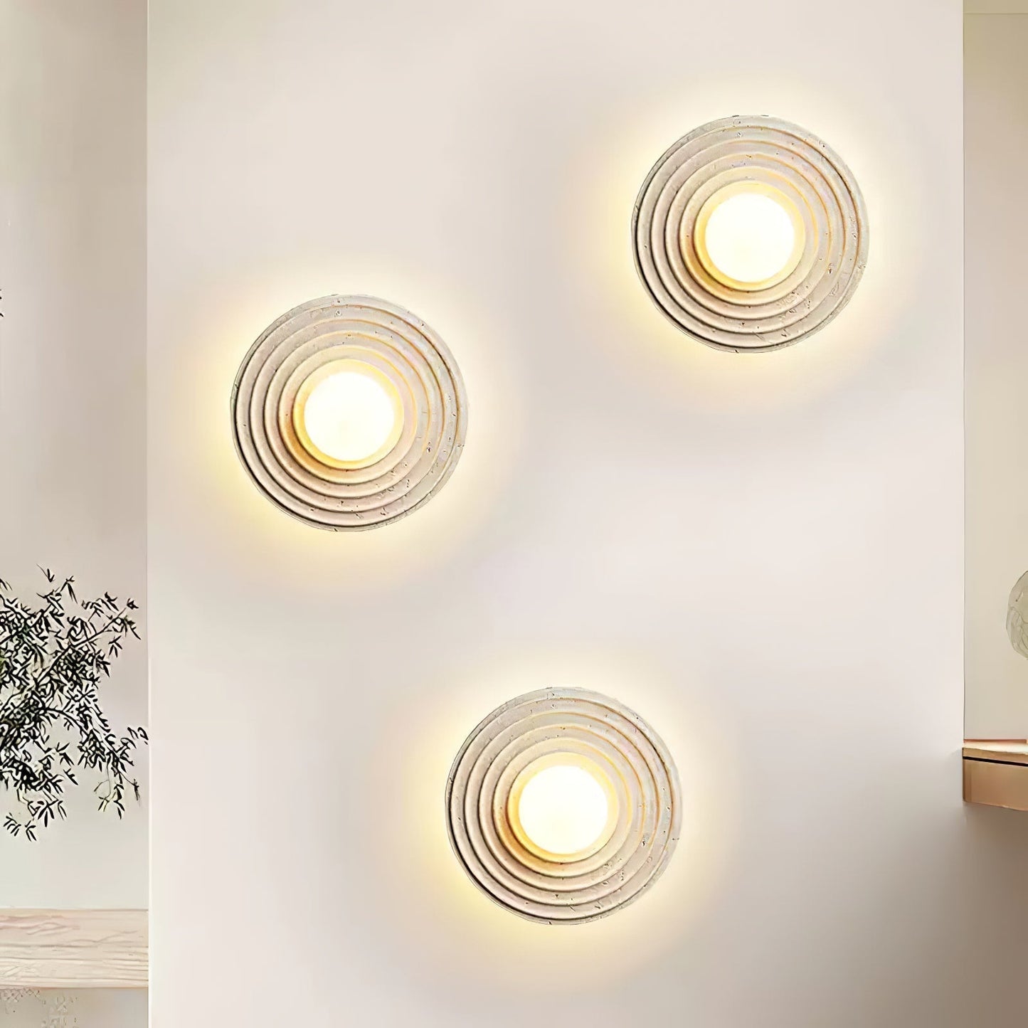 Zelirara Concentric Travertine Wall Light
